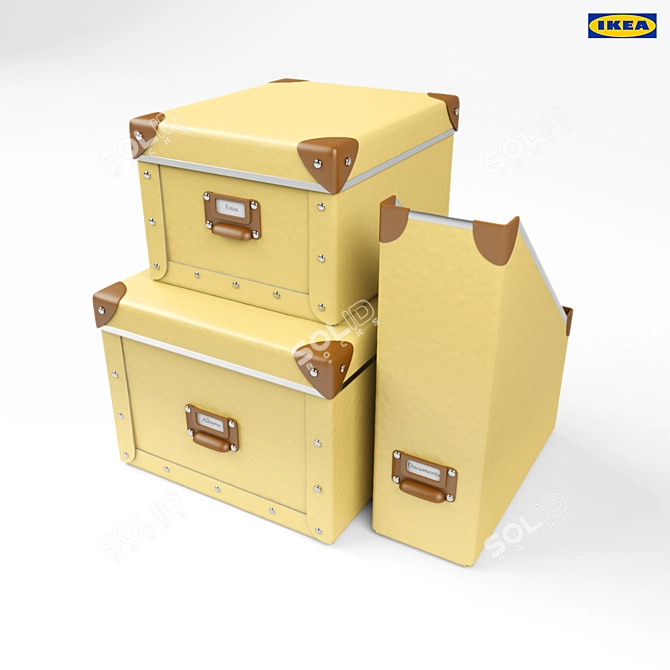 FELLO Boxes & Magazine Stands - Multicolored Storage & Display Solutions 3D model image 3