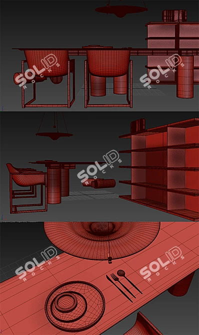 Exquisite Marble Table - ARCAICO 3D model image 3