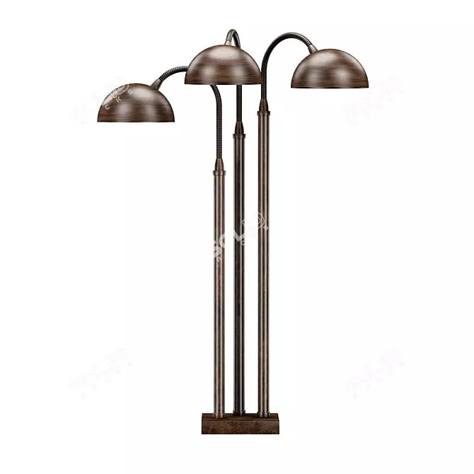 Elegant Porta Romana Arc Lamp 3D model image 1