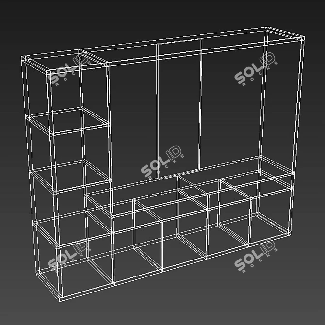 Modern TV Storage Solution 3D model image 3