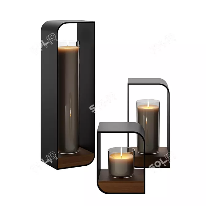 Manutti Candle Holder: Elegant and Stylish 3D model image 1