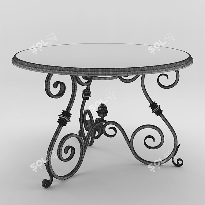 Elegant Wrought Iron Table | Ralph Lauren Home 3D model image 2