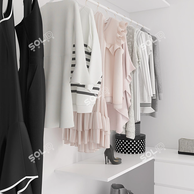 Fashionista's Dream Clothes Collection 3D model image 2