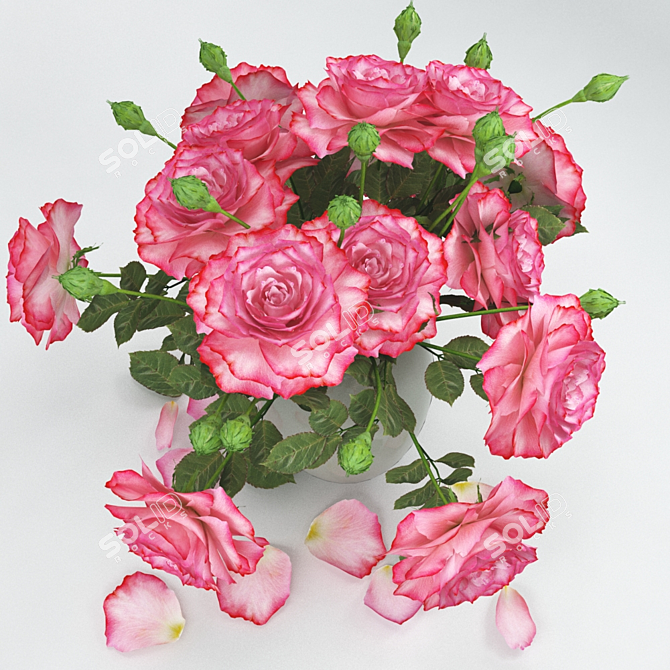 Blooming Beauty: Wild Rose 3D model image 2