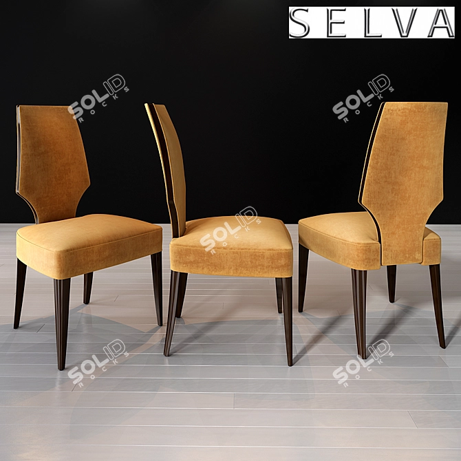 Elegant Selva Vendome Chair 3D model image 1