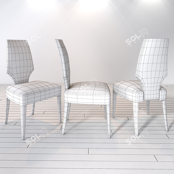 Elegant Selva Vendome Chair 3D model image 2