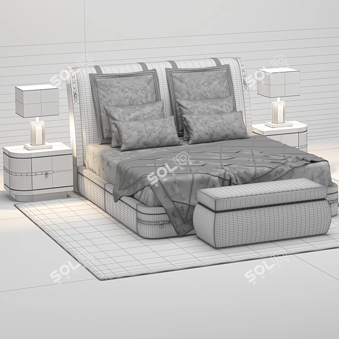 Luxury Turri Diamond Beds 3D model image 3