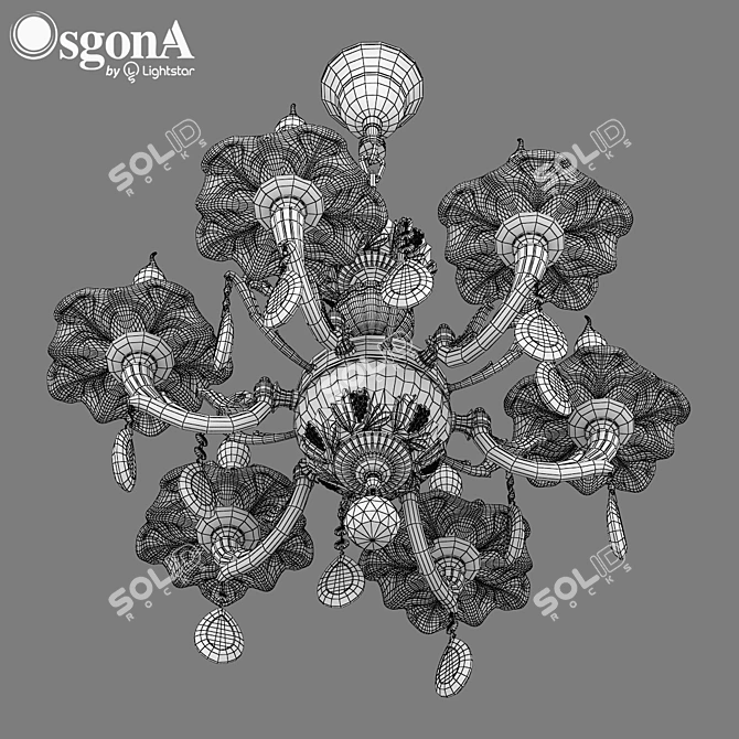 Anemone Osgona Chandelier 3D model image 3