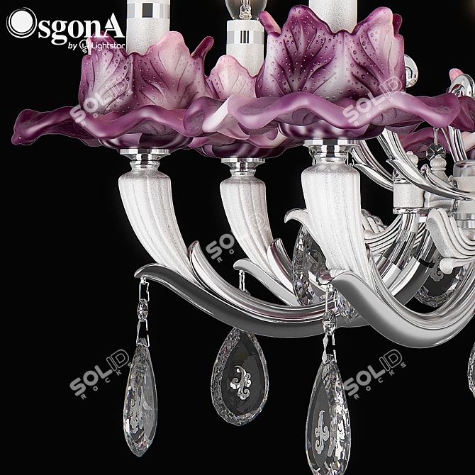 Elegant Crystal Chandelier 3D model image 2