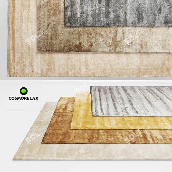 Luxury Aurum Rugs Collection 3D model image 1