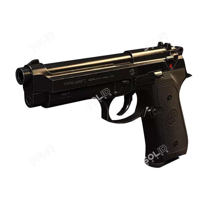 High-Performance Beretta M9 Pistol 3D model image 1