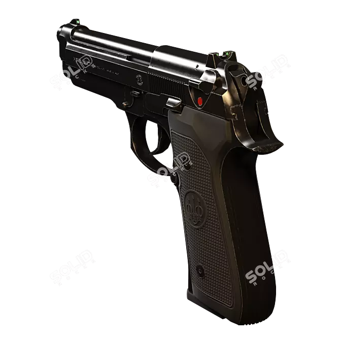 High-Performance Beretta M9 Pistol 3D model image 2