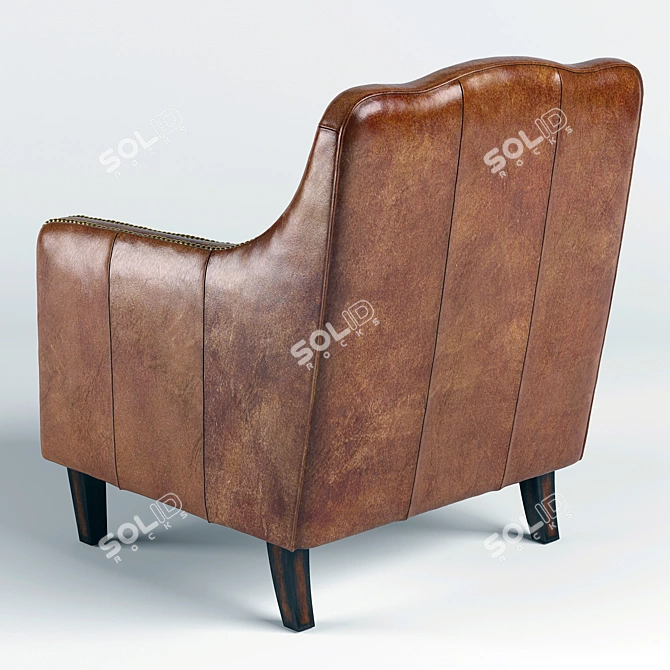 Modern Minimalist Club Chair 3D model image 2