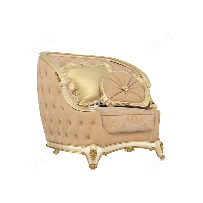 Elegant Frandiss Armchair 2017 3D model image 2