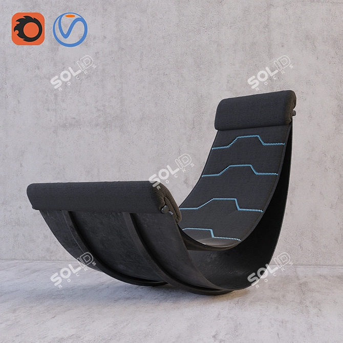 Teen Room Rocking Chair 3D model image 1