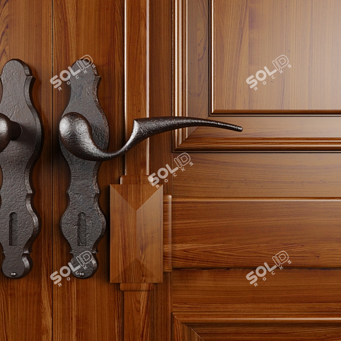 Modern Steel Door 3D model image 2