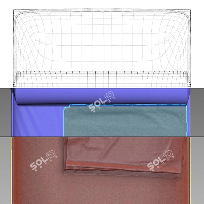 POTOCCO Loom Daybed: Versatile Elegance 3D model image 3