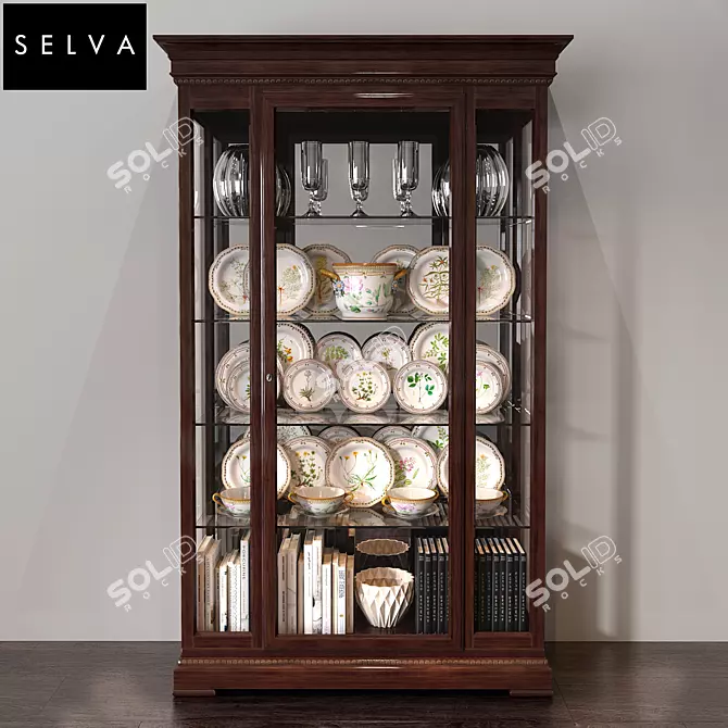 Italian Selva Vetrinetta Art.7747: Elegant Display Cabinet 3D model image 1