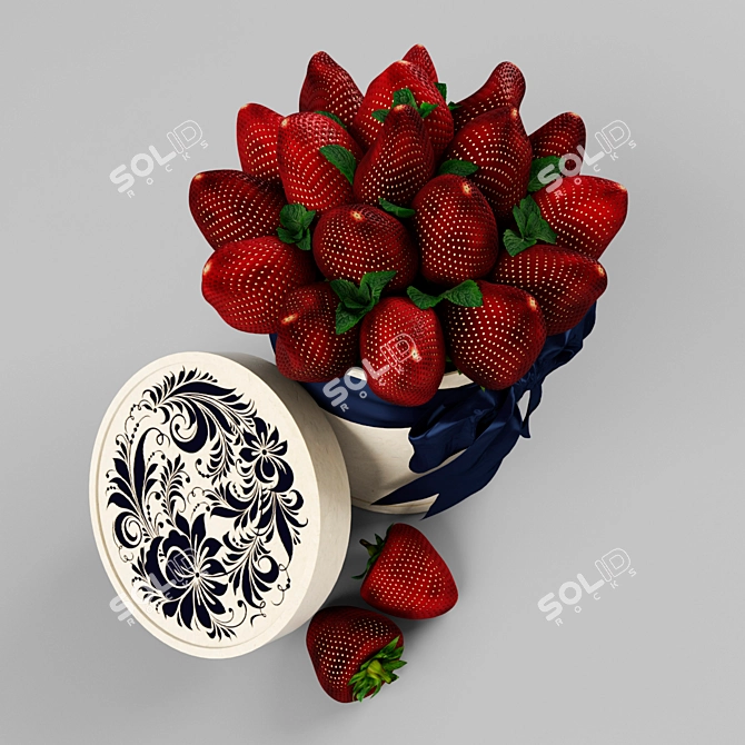 Sweet Strawberry Delight 3D model image 2