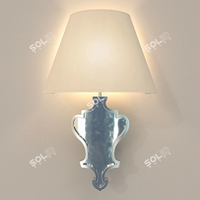 Madeline Small Mirrored Sconce 3D model image 1