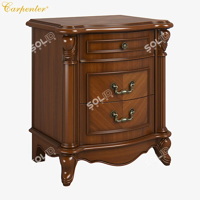 Carpenter Night Stand: Stylish and Functional 3D model image 1