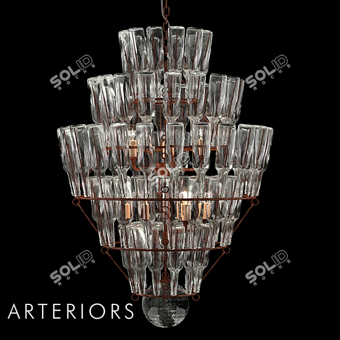 Bottle Stacked Chandelier 3D model image 1