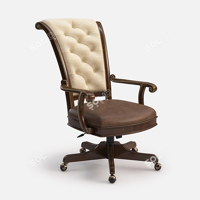 Grand Palais Tilt Swivel Chair: Opulent European Elegance 3D model image 1