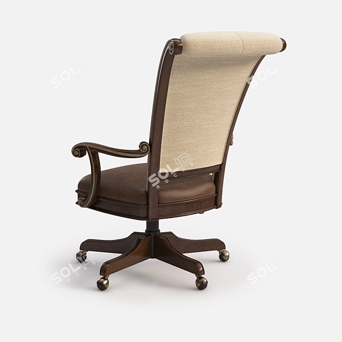 Grand Palais Tilt Swivel Chair: Opulent European Elegance 3D model image 2