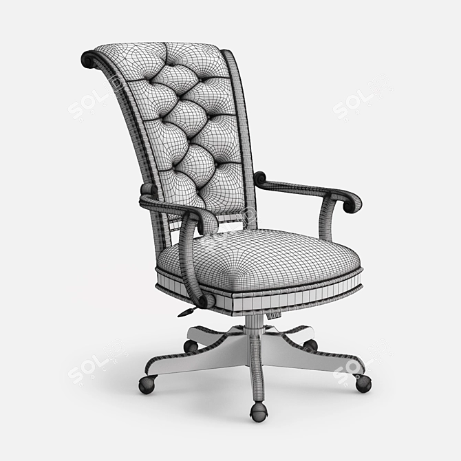 Grand Palais Tilt Swivel Chair: Opulent European Elegance 3D model image 3