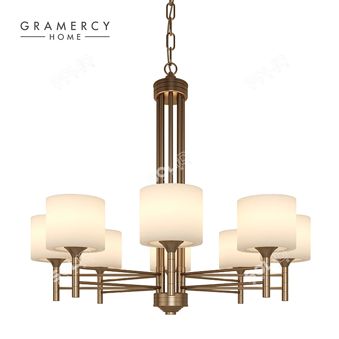 Elegant Zoey Chandelier - Illuminate Every Space 3D model image 1