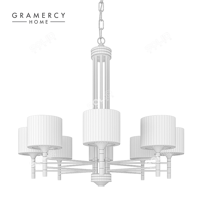 Elegant Zoey Chandelier - Illuminate Every Space 3D model image 2