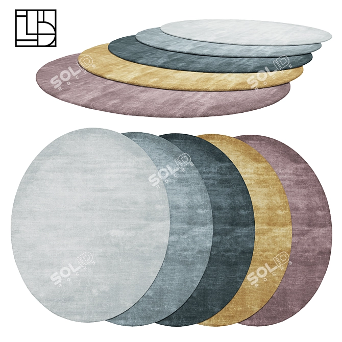 Luxurious Linie Design Mondo Rugs 3D model image 1