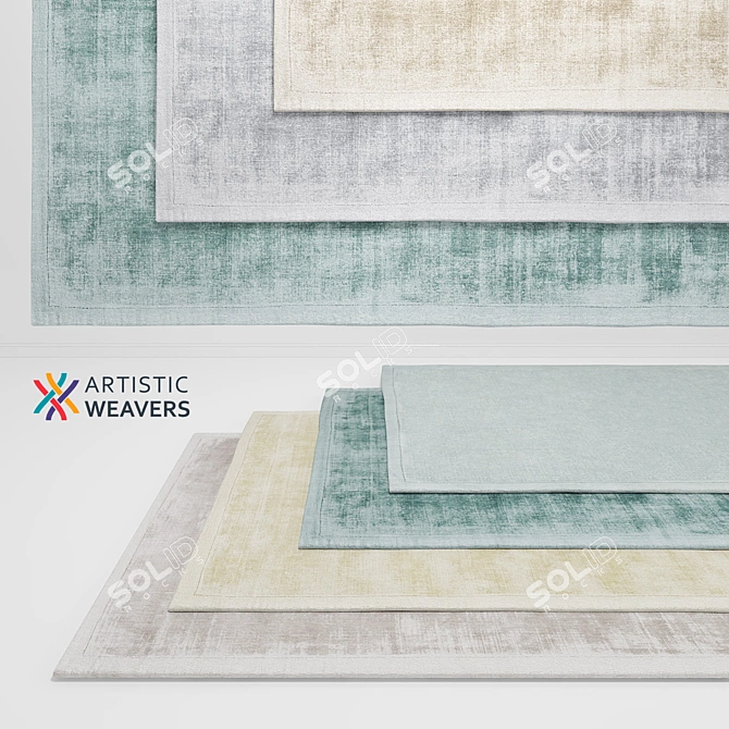 Luxurious Silk Route Rugs Collection 3D model image 1