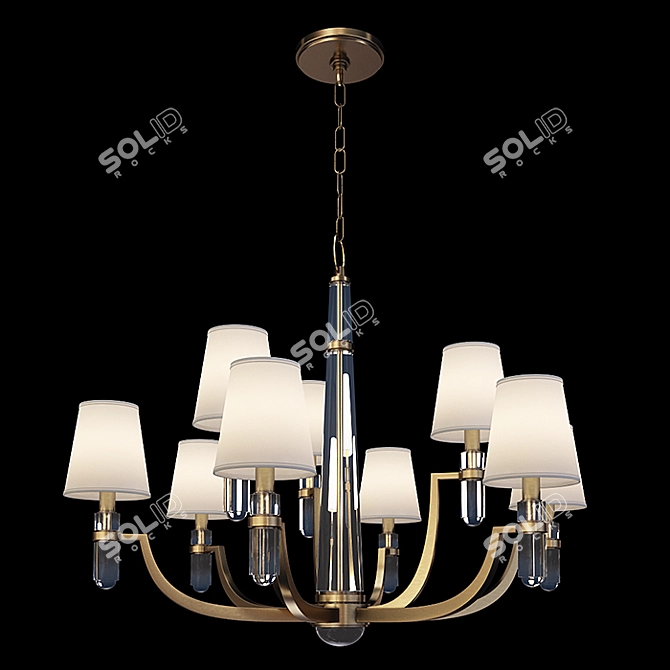 Hudson Valley Dayton Chandelier - Elegant Lighting Fixture with Multiple Size Options 3D model image 4