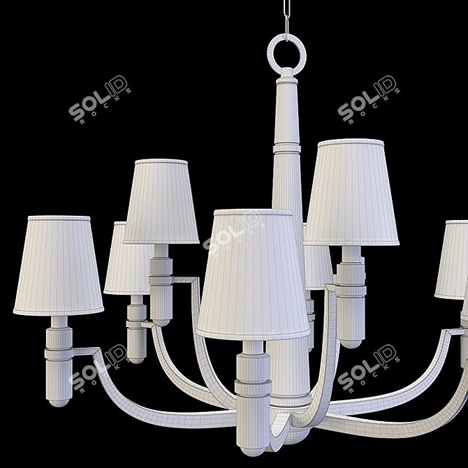 Hudson Valley Dayton Chandelier - Elegant Lighting Fixture with Multiple Size Options 3D model image 7