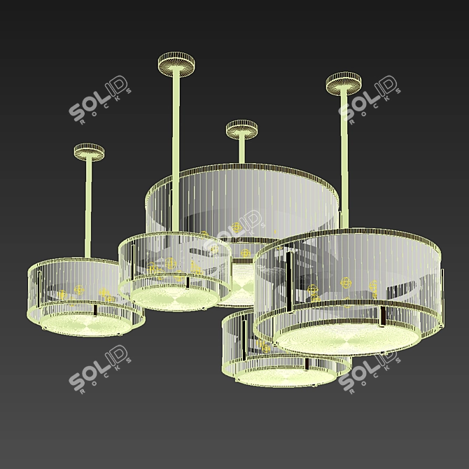 Elegant Ceiling Light 3D model image 2