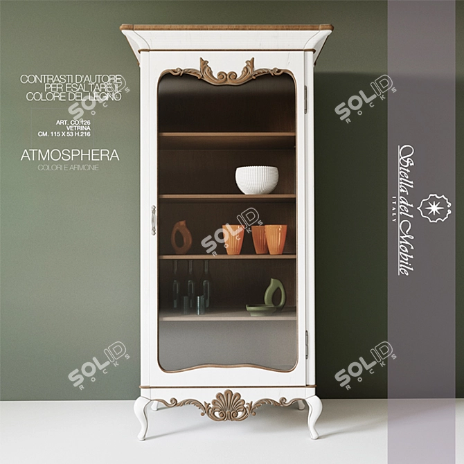 Elegant Vitrine CO.126 - Stella del Mobile 3D model image 1