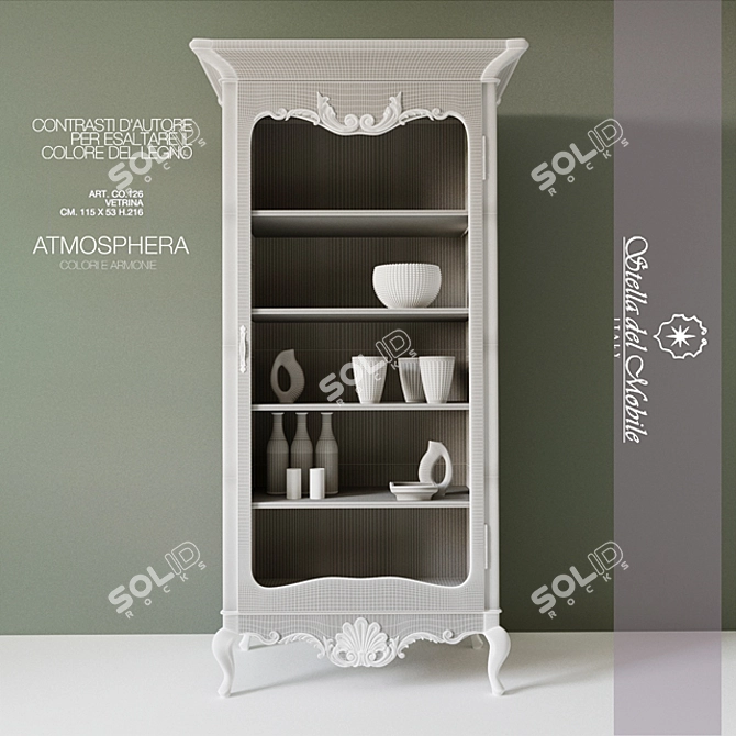 Elegant Vitrine CO.126 - Stella del Mobile 3D model image 3