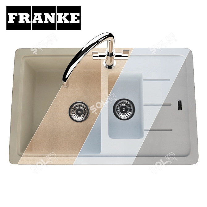 Franke Basis BFG 651-78 Sink - 8 Colors, Fragranit Finish 3D model image 2