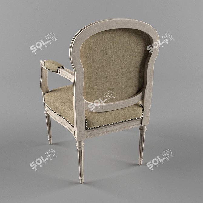 Robert Arm Chair: Stylish and Sturdy Armchair 3D model image 2