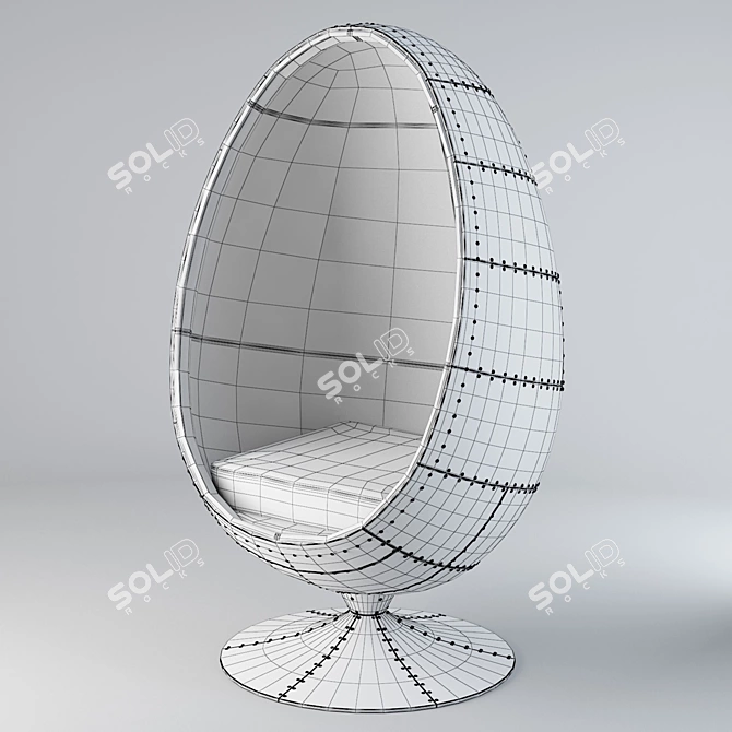 Iconic Retro Swivel Chair 3D model image 3