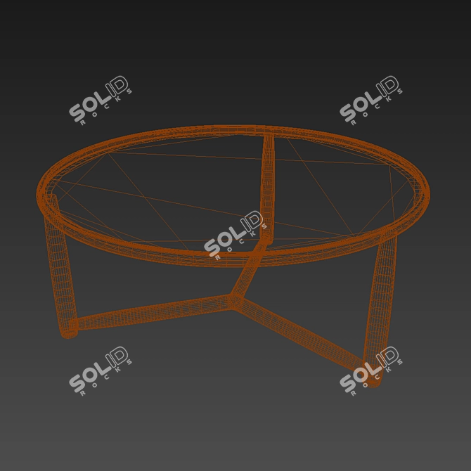 Modern Round Coffee Table 3D model image 2