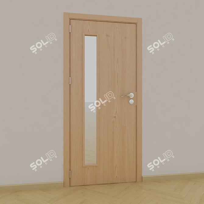 Glass Corner Interior Door 3D model image 1