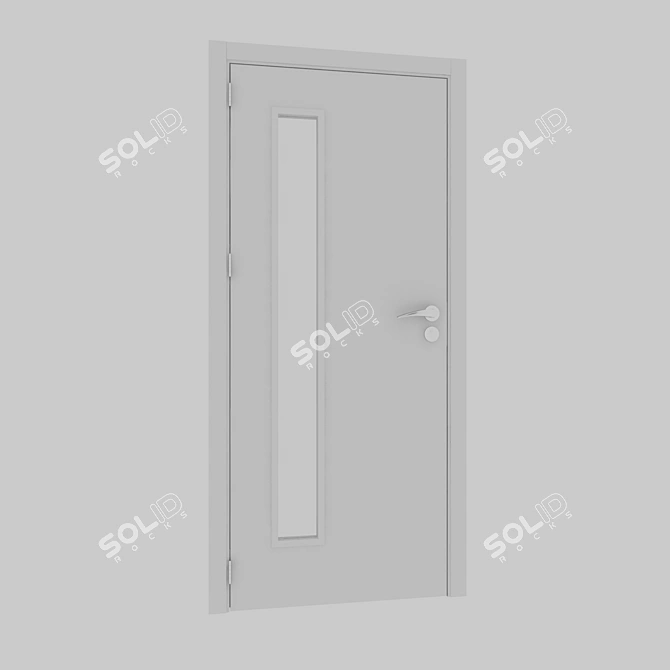 Glass Corner Interior Door 3D model image 2