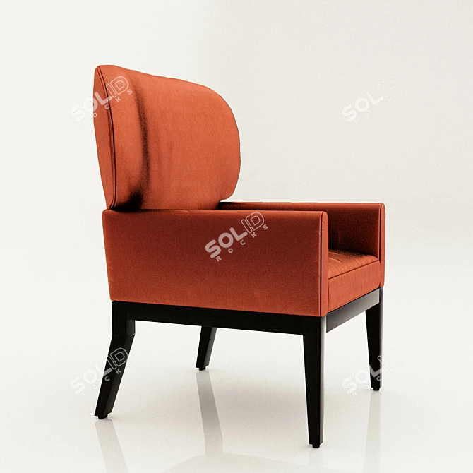 Kasba Wing Chair: Perfect Blend of Style and Comfort! 3D model image 2
