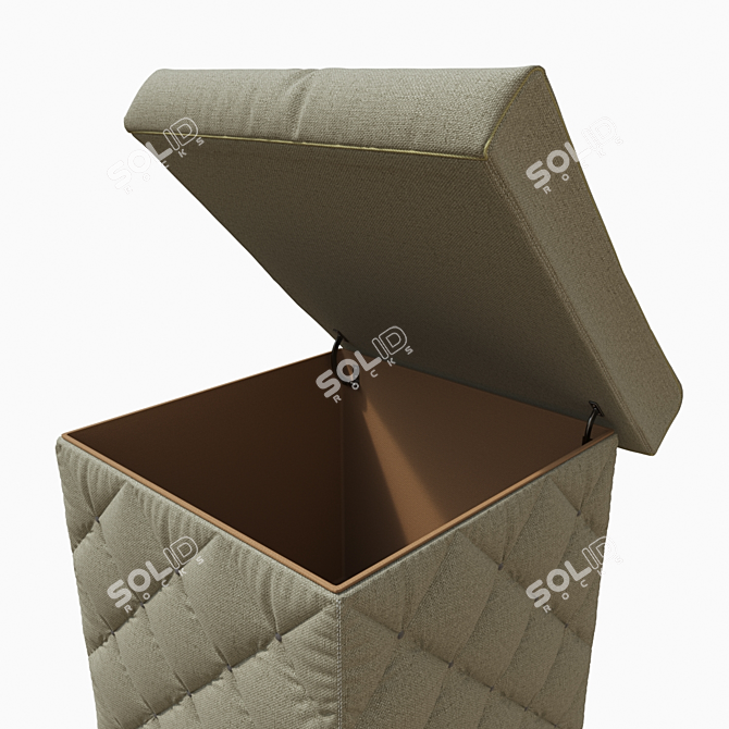 Classic Style 3D Ottoman 3D model image 2