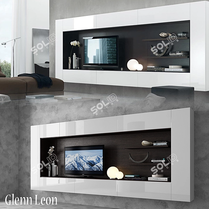 Jesse Open Wall Units 3D model image 3