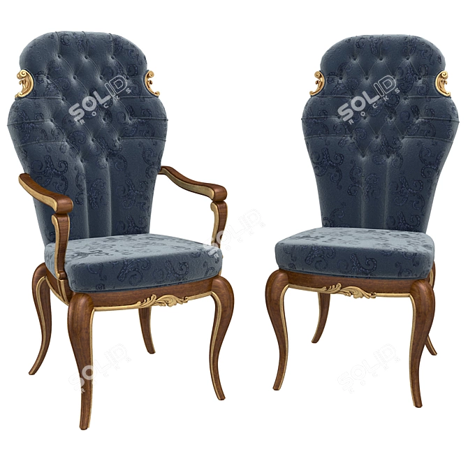 Frandis B Collection: Diner Chair & Table 3D model image 3