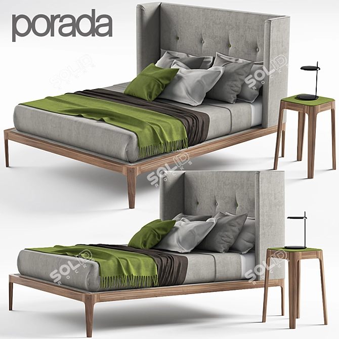 Stunning Porada Ziggy Bed: Sleek Design, Superior Quality 3D model image 1