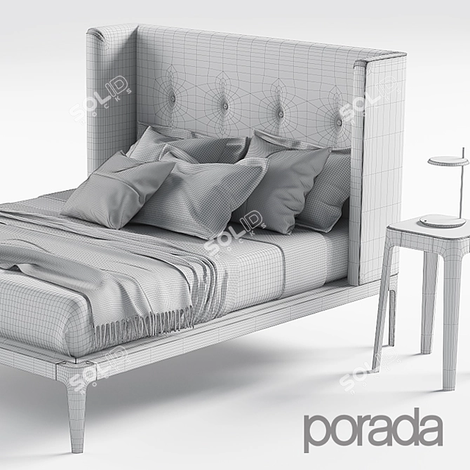 Stunning Porada Ziggy Bed: Sleek Design, Superior Quality 3D model image 2